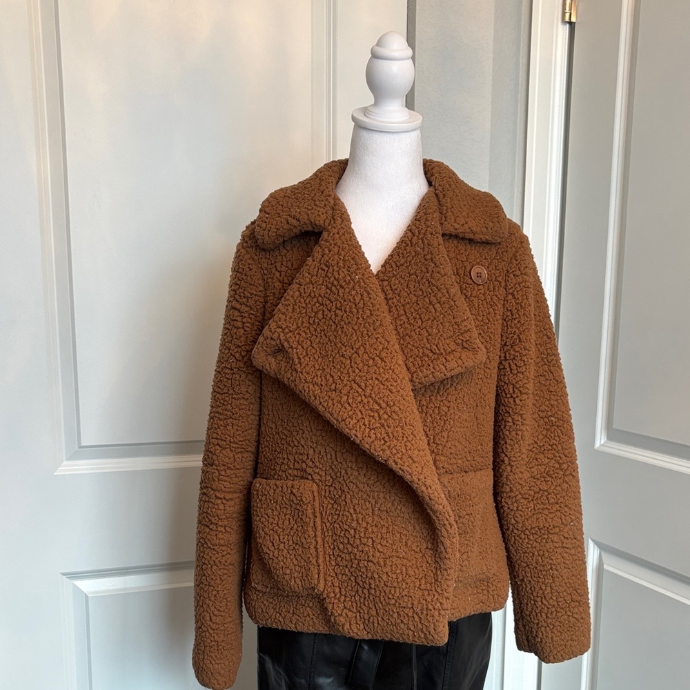 Warm Brown Sherpa Coat